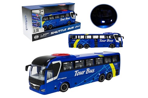 Автобус WY 1107 A (24) інерція, звуки, підсвічування, відкриваються дверцята, в коробці