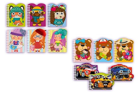 Блокнот Оченята" В7, 40 арк, лаковка, пружина, р.115х85 мм  Б-Ф7-50 УПАК12шт"