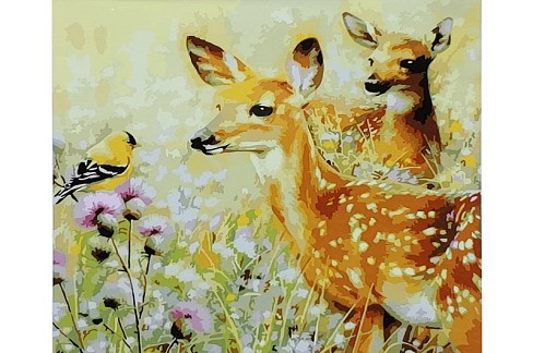 Картина по номерах Оленята Бембі SY6882 Strateg розміром 40х50 см