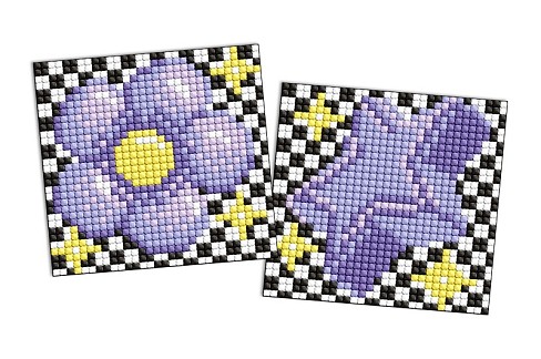 Набір з алмазною мозаїкою на самоклеючій основі AMS1180 LOL Surprise! Фіолетова квітка і зірка" 9х9"