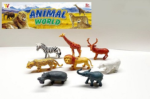 Тварини набір пласт. арт. 2065B (60шт/2) дикі, 8 шт, в пакеті 27,5*4*35см