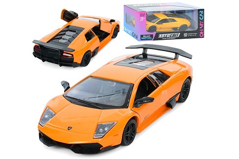 Машина AS-3089 (48шт) АвтоСвіт, Lamborghini Murcielago, метал, інерц, 12,5см, відчиняються двері, гу
