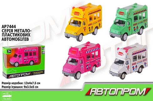 Машина мет. АВТОПРОМ арт. AP7444 (96шт/2) короб. 13*4*11см