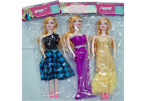 Лялька типу Барбі арт. 2944A-65 (240шт/2) 3 види, в сукнях пакет 29 смсм
