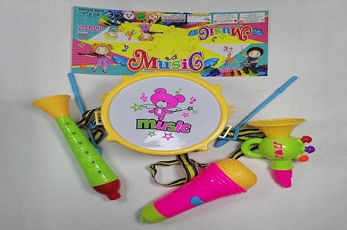 Інструменти муз. арт. 8898-2 (128шт/2) барабан, дудка, мікрофон, сопілка, пакет 27,5*30*8см