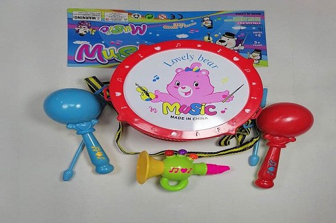 Інструменти муз. арт. 9498-2 (72шт/2) барабан, дудка, маракаси, пакет 27,5*30*8см