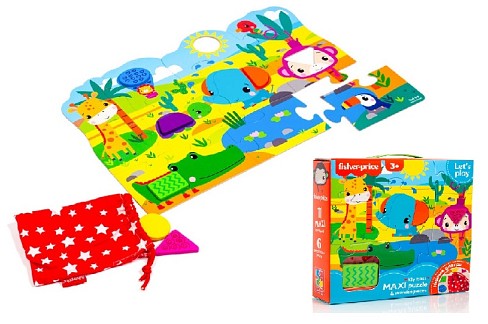 Пазли Fisher-Price. Maxi puzzle &amp; wooden pieces" VT1100-01 (укр)"