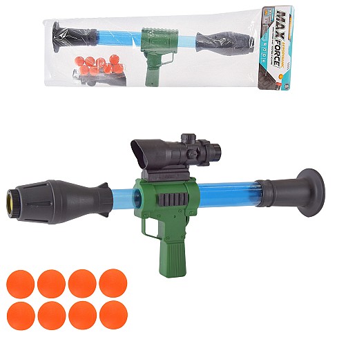 Автомат помповий 115-4 (36шт)49см, стріляє м'якими кулями, 8шт, в кульку, 60-21-6см