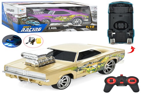 Машина 12041-1 (12шт) 23см, р/к,2,4G, акумулятор, USB зарядка, 1:18,світло,звук,2 кольори,в кор-ці,