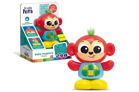 Муз розв.Чарівні звірята Kids Hits арт. KH11/003 (24шт)Мавпочка", батар, вогники, вірші, мелодії, ф"