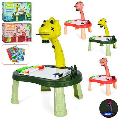 Проектор 050-40-3-2-1 (9шт) для малювання, слайди, музика, світло, 2 види (2 кольори), на бат-ці,в к