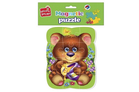 Гра розвиваюча Vladi Toys пазли магнітні А5 Малюк зможе Ведмежа" VT3301-04 (укр)"