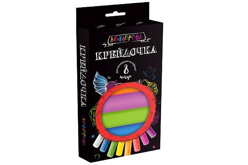 Крейда кольорова серії Крейдочка великі 8 кольорів КRD--02-02U  (20)