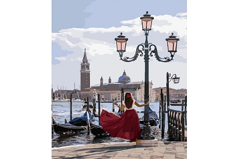 Картина по номерах Перед площею Венеції Strateg розміром 40х50 см (GS511) БЕЗ ЛАКУ