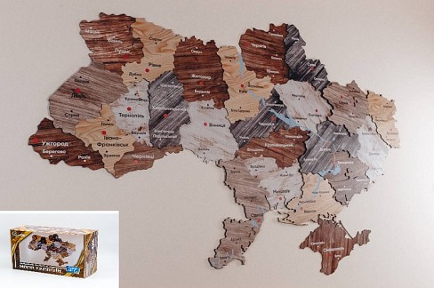 Мапа України, 43 деталі, р-р 160*110см, р-р кор.40х24х16см