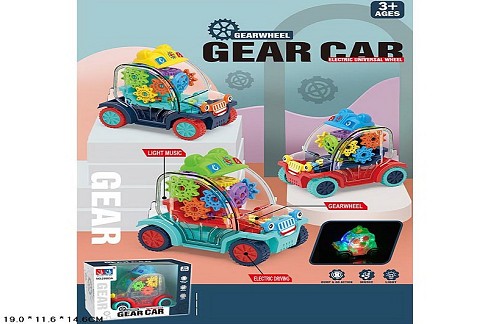 Машинка муз. арт. 28003A (28003A-KI) (96шт/2) прозорий корпус,кольорові внутрішні деталі,3 кольори м