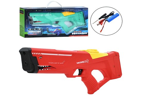 Водяний автомат T-01 (18шт) бластер-акула, 42,5см, акум, USBзарядне, 2 кольори, в кор-ці, 46,5-21-7,