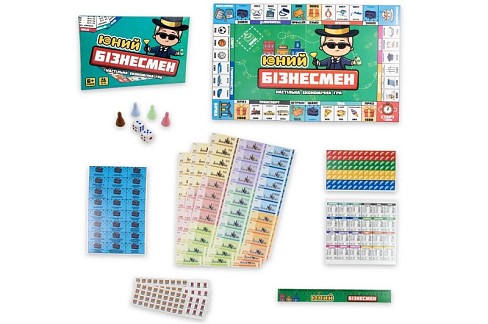 Настільна гра Strateg Юний Бізнесмен розважальна економічна українською мовою (30341)