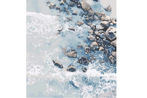 Картина по номерах Берег океану Strateg розміром 40х50 см (GS566) БЕЗ ЛАКУ