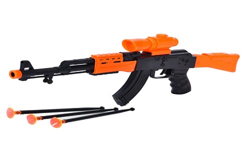 Автомат 8120 (180шт)43см, стріляє присосками 3шт, у пакеті 46-17-3см