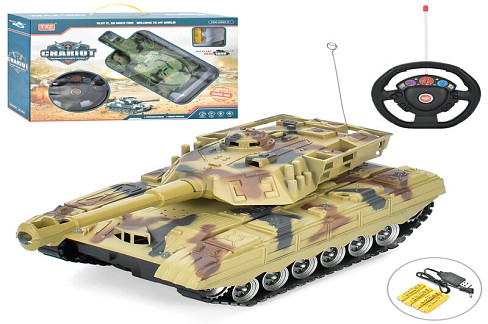 Танк 3307AB (12шт) Р/К, 25,5см, звук, світло, 2 види, акум, USB-зарядне, в кор-ці, 39,5-28,5-11см