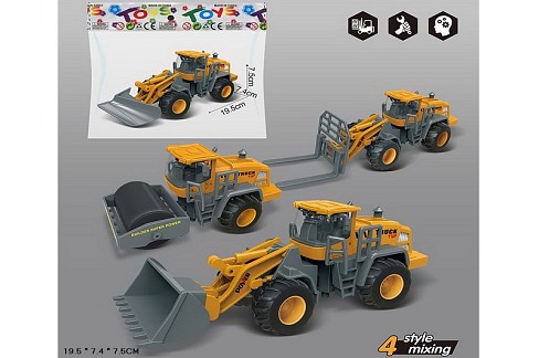 Машина арт. 706-11 (96шт/2) 4 види інерц., будтехніка, пакет 19,5*7,4*7,5см