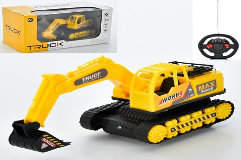 Екскаватор 0507-13 (42шт) р/к, 22см, світло, рухомі деталі, на бат-ці, в кор-ці, 23,5-12,5-13см