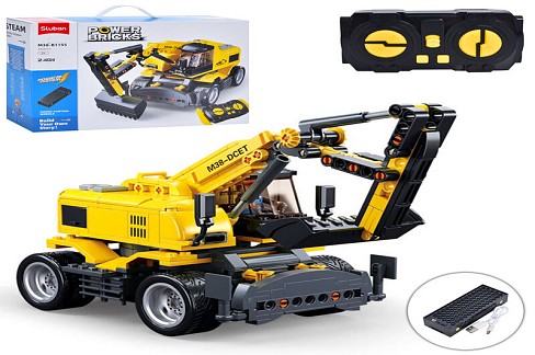 Конструктор M38-B1155 (12шт) екскаватор, Р/К, 2,4G, 24см, 353дет, фігурка, акум, USB-зарядне, в кор-