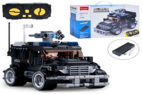 Конструктор M38-B1156 (12шт) штурмова машина, Р/К, 2,4G, 20см, 412дет, фігурки, акум, USB-зарядне, в