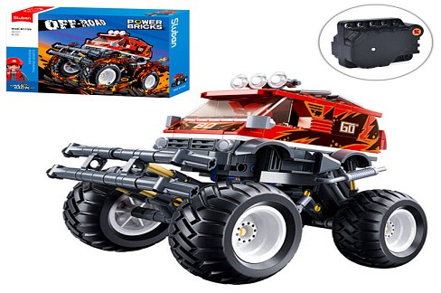 Конструктор M38-B1159 (16шт) позашляховик, 18см, 261дет, інерційний, фігурка, в кор-ці, 38-28-7см