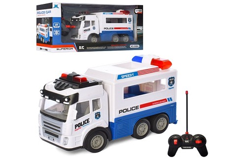 Машина 696A (12шт) поліція, р/к, 21,5см, звук, світло, на бат-ці, в кор-ці, 35-17-12см