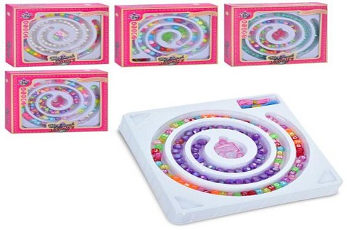 Набір для творчості 22161-62-63-64-65 (200шт) намистини, нитки, підвіска, 5 видів, в кор-ці, 15-15-3