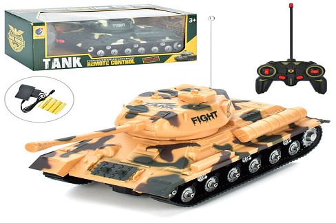 Танк KQX-551A (18шт) р/к, 29см, на бат-ці, звук, світло, 2 кольори, в кор-ці, 32,5-12-12см