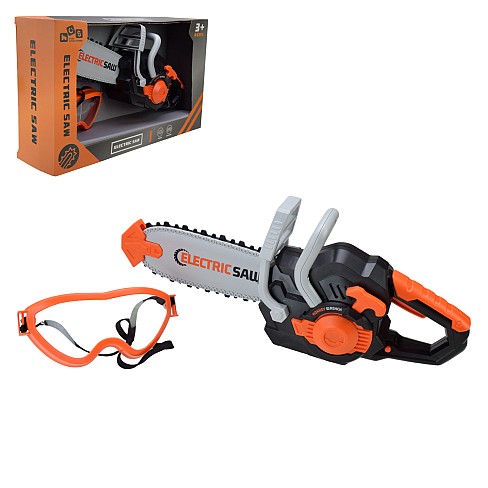 Бензопила 778-2 (12шт) 33см, звук, на бат-ці, окуляри, в кор-ці, 34-20,5-9см