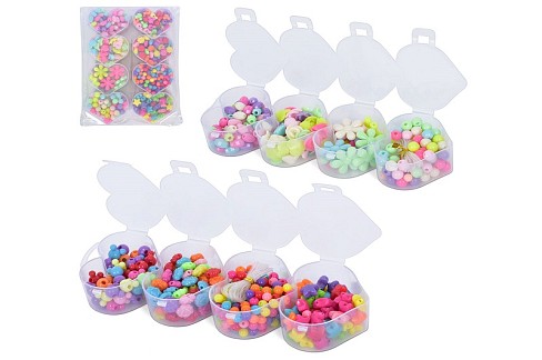 Бісер D5883-13 (60шт)намистини,нитки, у пеналі 19-13-3см