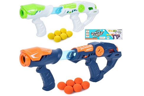 Автомат помповий YC102 (60шт) 30см, м'які кулі 6 шт, 2 кольори, в пакеті, 38-19-6см