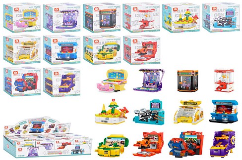 Конструктор FC8282 УПАК12  (96шт) ігрові автомати, від 92 дет, 12шт (12 видів) в дисплеї, 41-19-13см