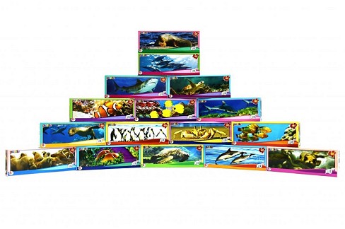 Пазли 105 ел.,  LEO LUX  Водний світ", Ст196 УПАК16шт 12 блоків в упаковці"