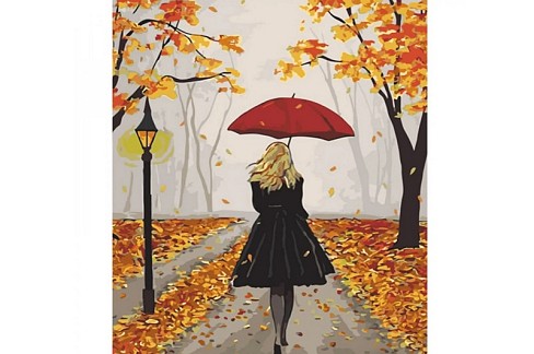 Картина по номерах Осіння прогулянка Strateg розміром 40х50 см (GS762)