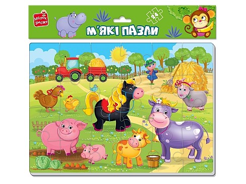 Гра розвиваюча Vladi Toys м&#039;які пазли А4 Малюк зможе Ферма&quot; VT1102-18 (укр)&quot;