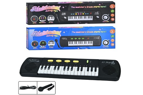 Синтезатор 3120B-3190B (30шт) 31клавіша,16мелодій,мікрофон,запис,працюе на бат-ці та від USB,2види,