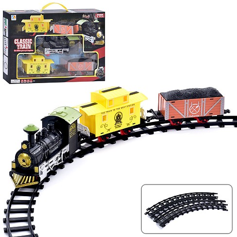 Залізниця TL49 (18шт) 235см, локомотив18см, вагон 2шт, звук, світло, на бат-ці, в кор-ку, 41-27-6см