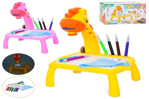 Проектор RFY222-6 (48шт) для малювання,на ніжках,слайди,маркери,світло,на бат-ці,2 кольори,в кор-ці