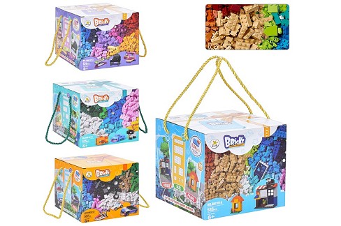 Конструктор SM1011-2-3-4 (32шт) блоки, від 520 деталей, поле 16-16, роз'єднувач, 4 види, в кор-ці, 1