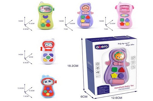 Моб.телефон арт. QX-91175E/9E (100шт/2) 5 видів мікс, звук, світло,  короб. 18,2*6*12,6см