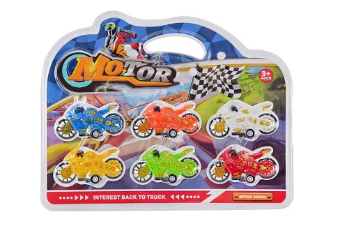 Набір мотоциклів арт. K69-2 (168шт/2)   6 кольорів в наборі, на планшетці 32*25см