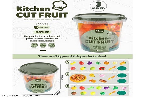 Продукти набір арт. CK113 (108шт/2) микс 3 види, продукты на липучках валіза 13*14*14см