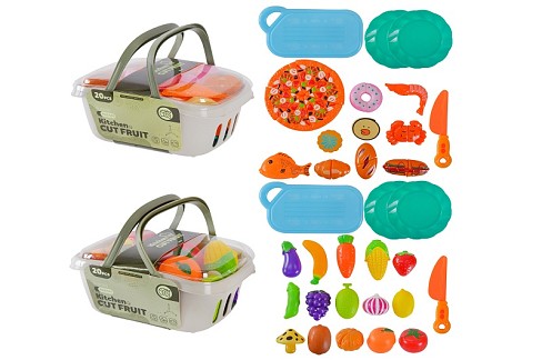 Продукти набір арт. CK115 (96шт/2) микс 2 види, продукты на липучках валіза 23*15*9см