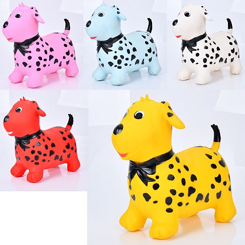 Стрибуни-тварини MS 4160 (12шт) 1250-1300г, цуценя, 5 кольорів, в пакеті