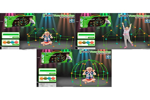 Конструктор YF815-7-9-8 (48шт) каркас, кульки, палички, 3 види, від 65 деталей, в кор-ці, 34-19-7см